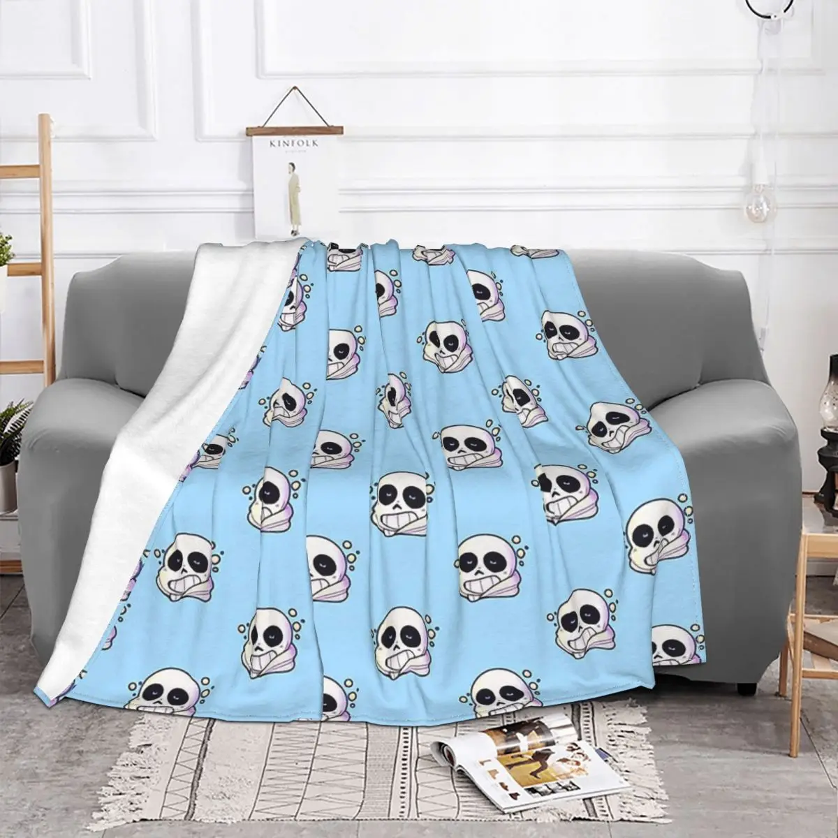 Undertale Frisk Flowey Toriel Sans Papyrus Blanket Flannel Decoration Meme Face Portable Home Bedspread