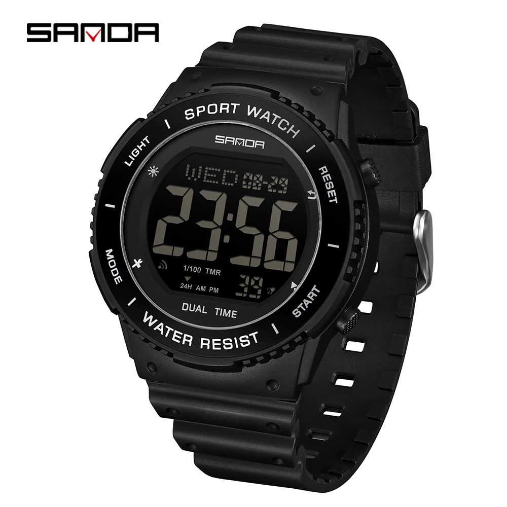 Fashion SANDA New 2230 Student Electronic Watch Sports Multifunctional Waterproof LED Men's Electronic Digital Watch Clock