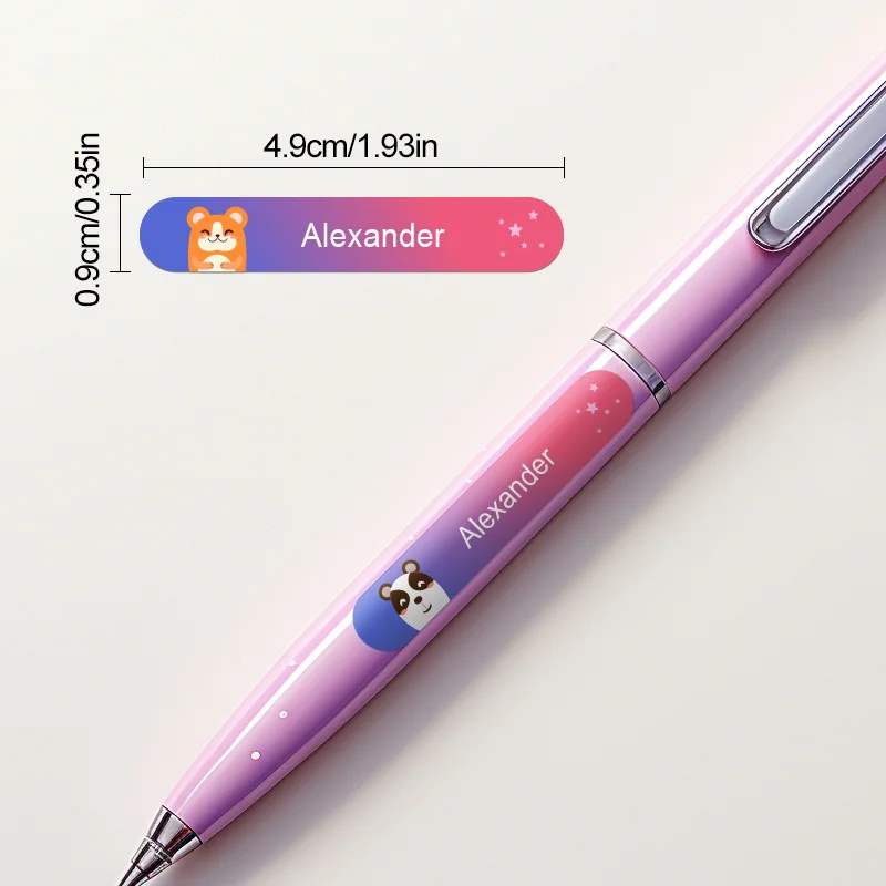 Personalized Waterproof Name Stickers Custom Labels for Kids Bottles & School Gear, Eco-Friendly Reusable DIY Craft Materials