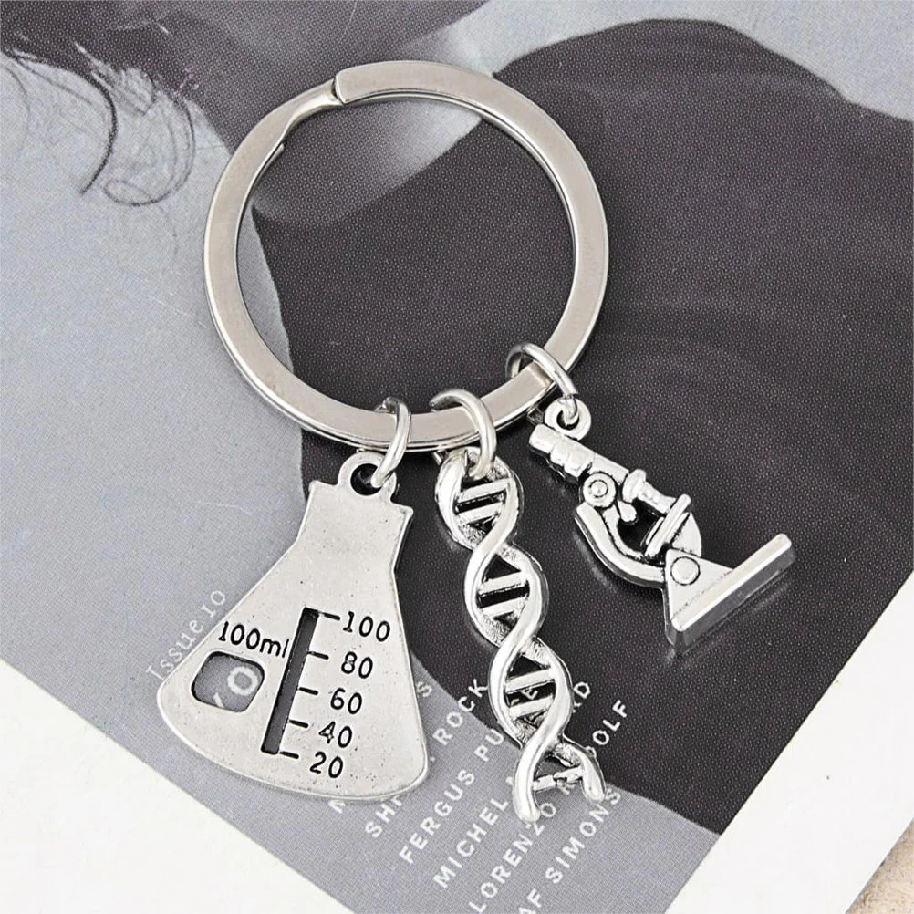 Wallet Keychain Chains for Car Keys Alloy Dna Pendant Forensic Science Gifts