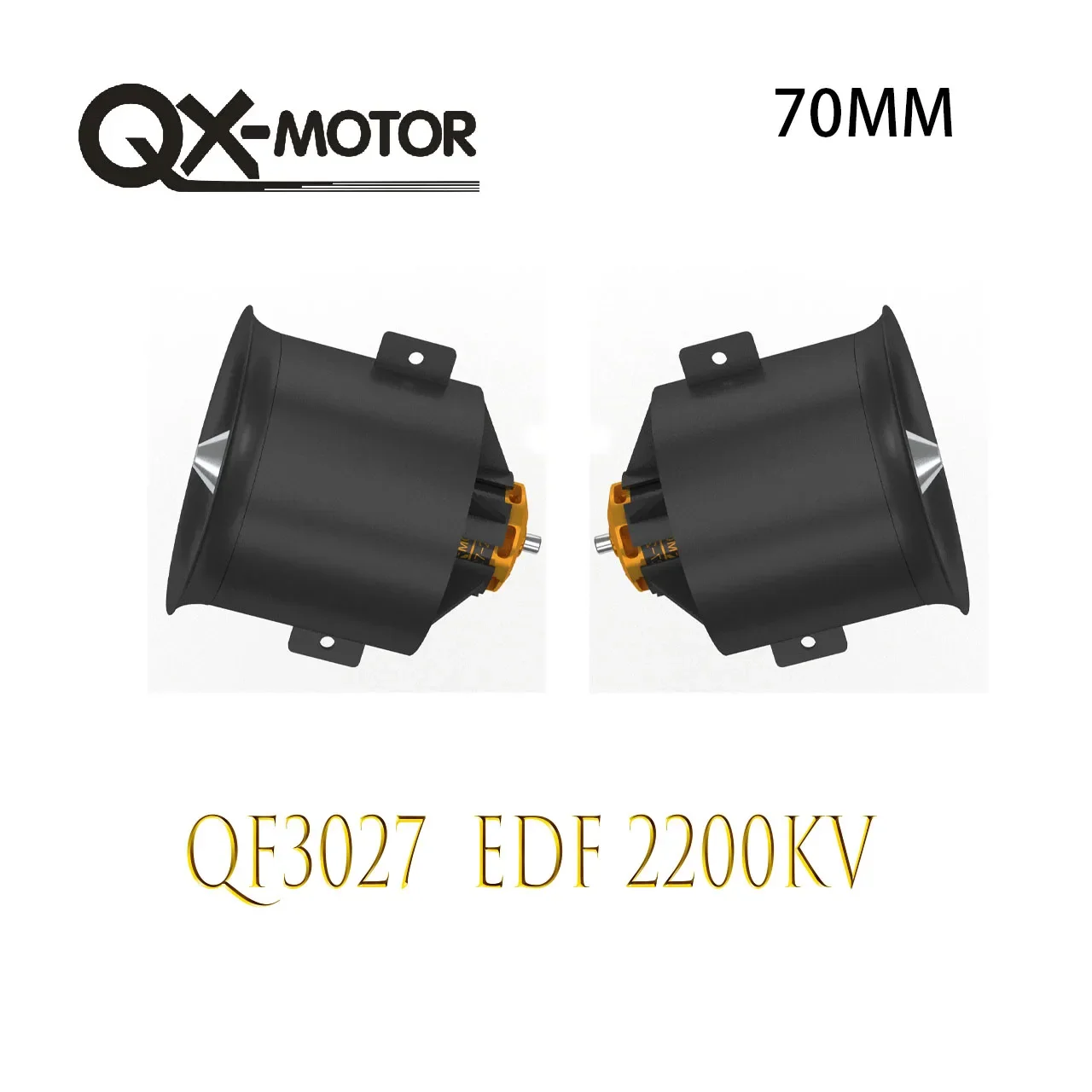 QX-Motor 70mm EDF 12 Blades Ducted Fan QF3027 -2200kv CW  CCW Brushless Motor for Remote Control Toy Parts