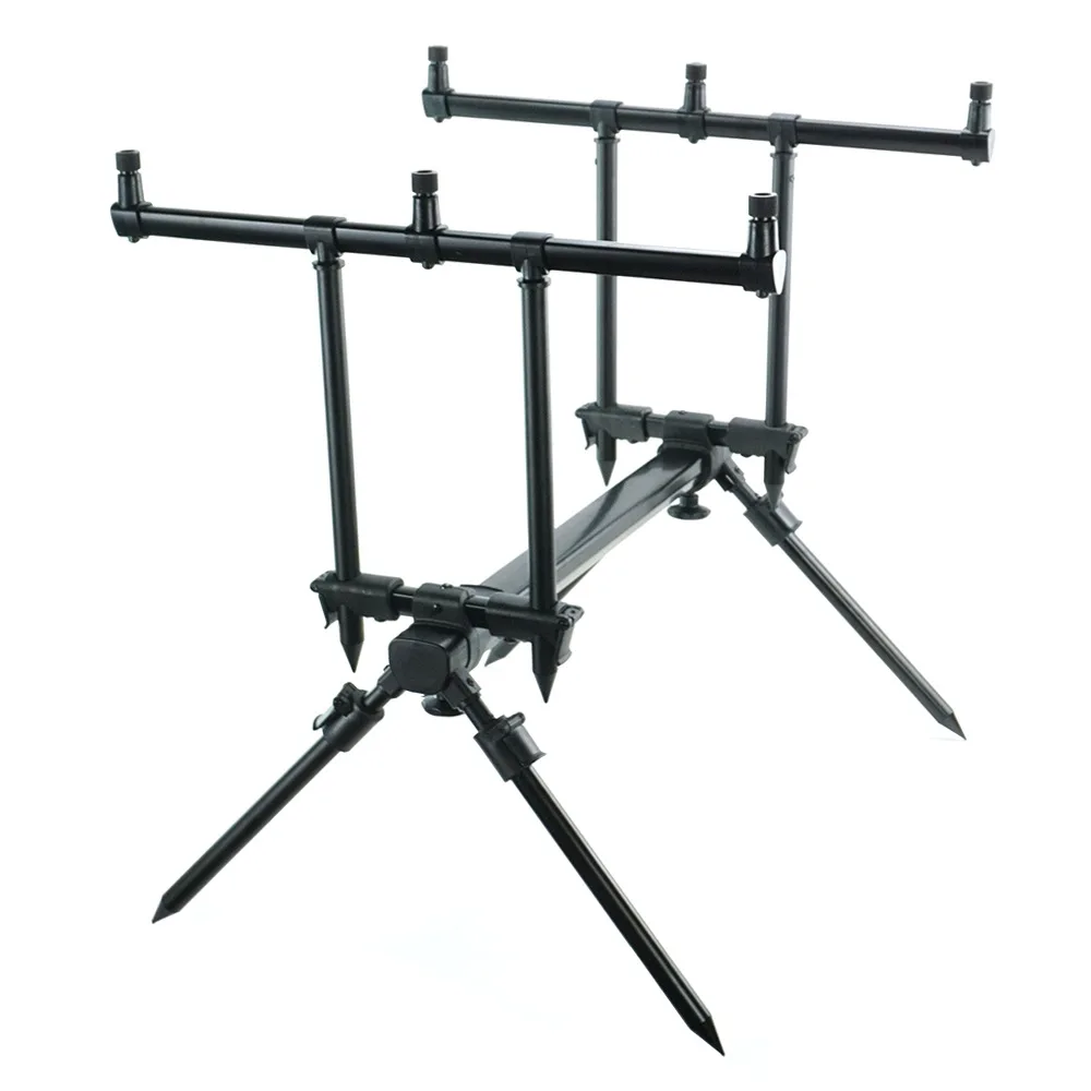 Aluminum Alloy  Folding Telescopic Three-Head European Style Large Object Sea Fishing Rod Stand Door Mount Weather