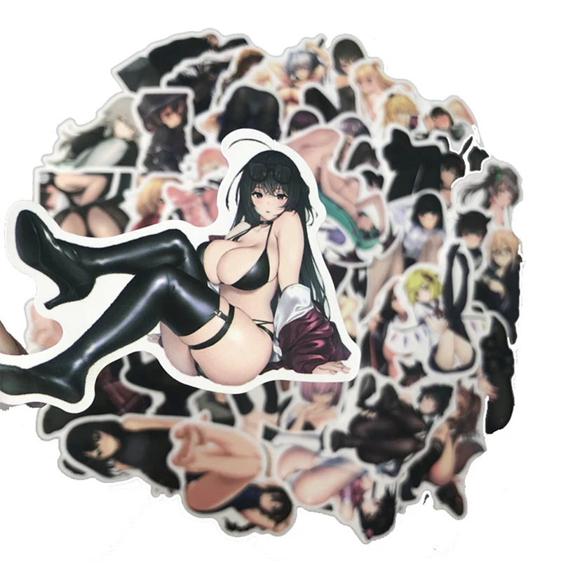 100PCS Anime Sexy Girls Waifu Beautiful Foot Stickers Waterproof DIY Motorcycle Skateboard Laptop Guitar Suitcase Bike Sticker