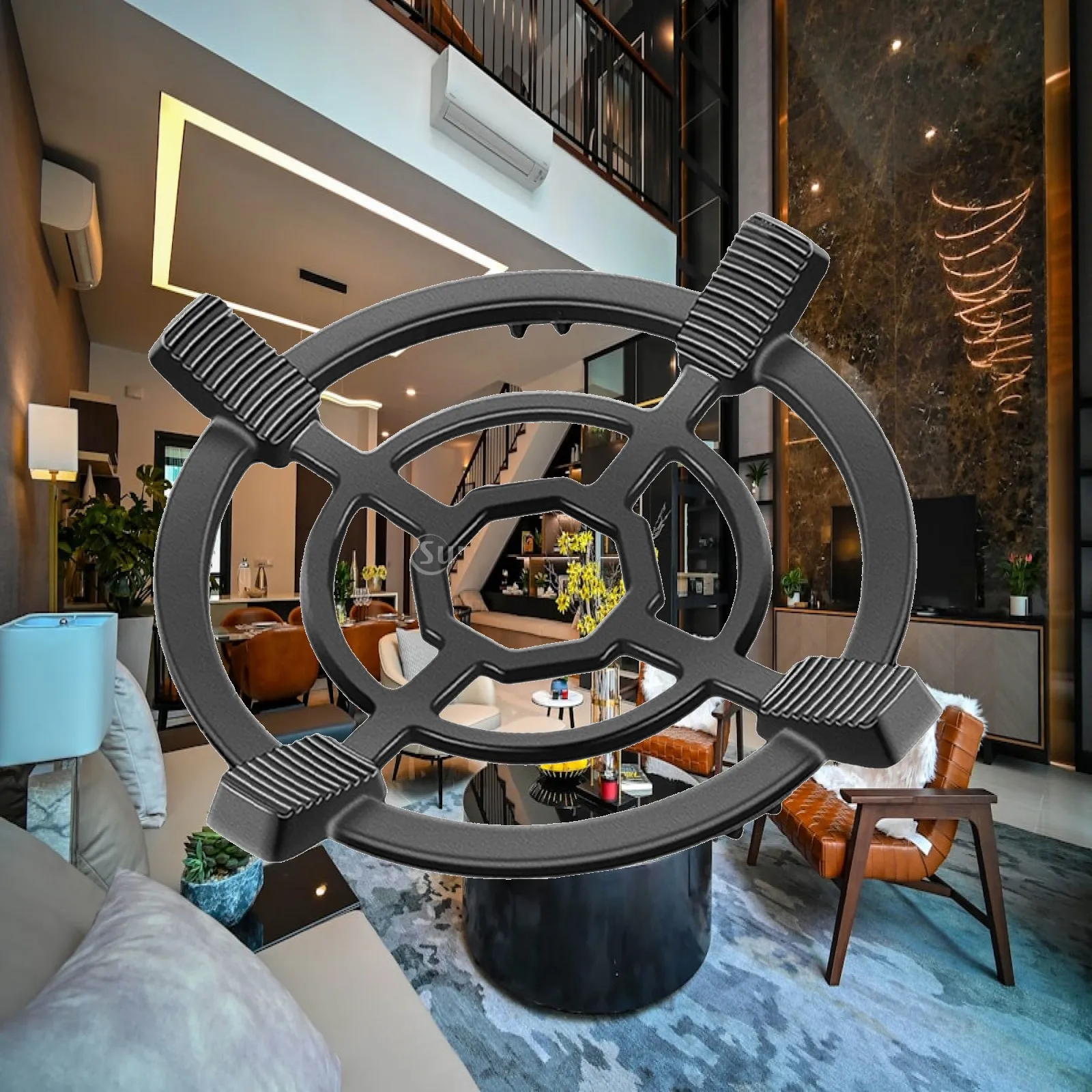 Enamel Cast Iron Wok Ring Cooktop Rack Non Slip Gas Stove Range Holder for Kitchen Wok Pan