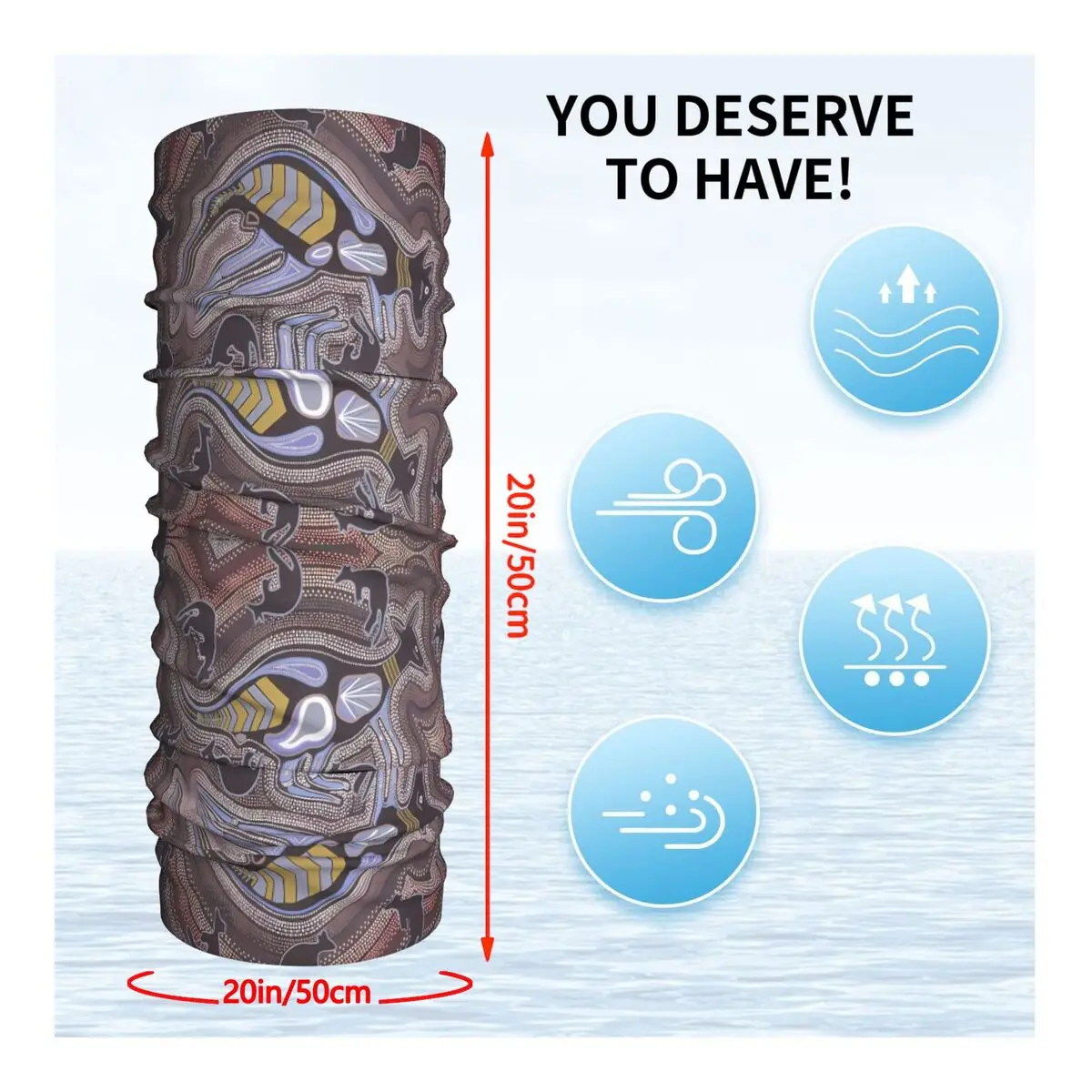 Kangaroo Scarf Neckerchief Neck Face Mask Polyester