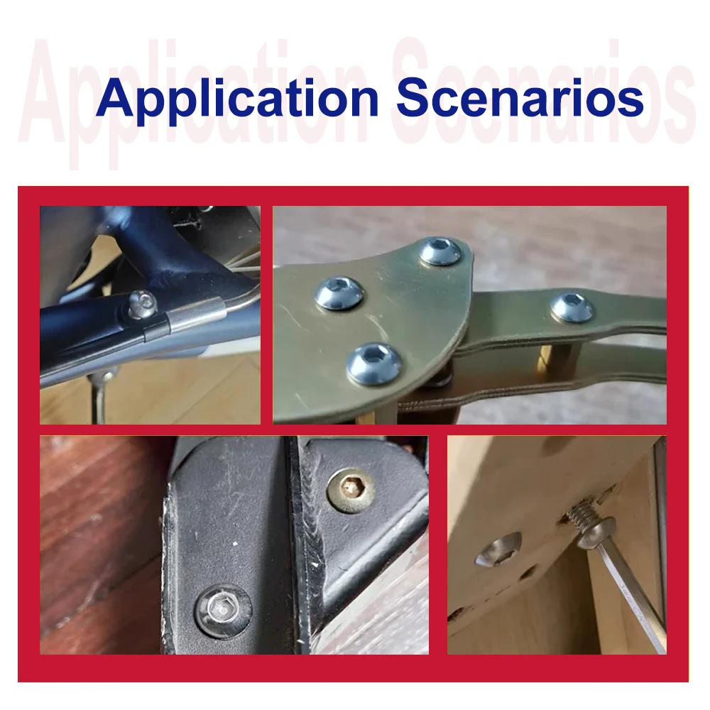 M2 M3 M4 M5 M6 ألين مسدس براغي عدة 304 سداسية من الفولاذ المقاوم للصدأ المسمار المكسرات مجموعة زر جولة رئيس آلة مسامير المكسرات كيت #6