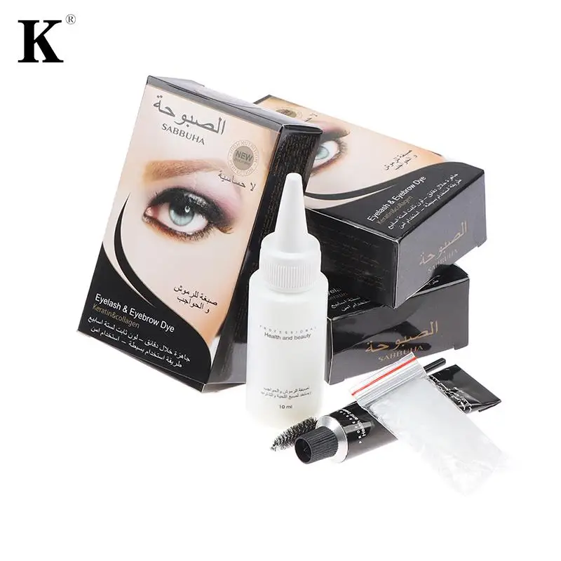 Professional Series Henna Eyelash Eyebrow Dye Tint Gel Eyelash Brown Black Color Tint Cream Kit, 15-minute Fast Tint Easy Dye