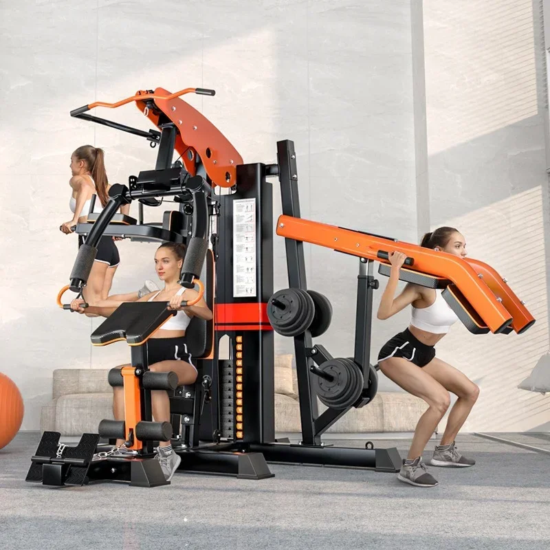 Unisex 3 Station Home Gym Equipment Versatile Multi-function Strength Fitness Training Tool
