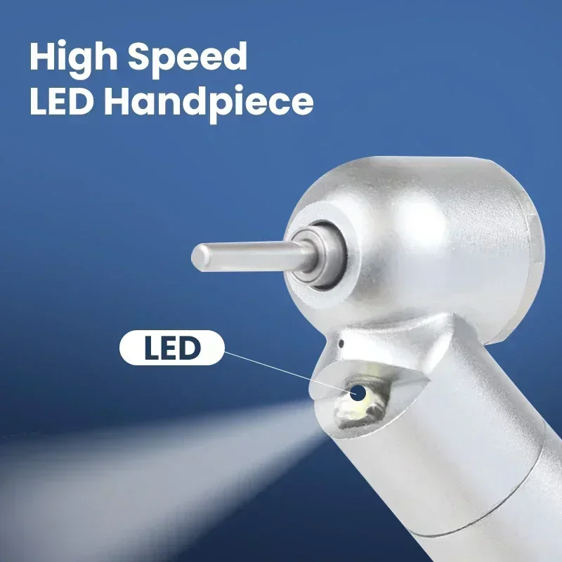 Innovative High-Speed Handpiece: 2/4 Holes, 45° Angle, LED Option, Triple Water Spray, Ceramic Rotor, Low Noise,Ceramic Bearing