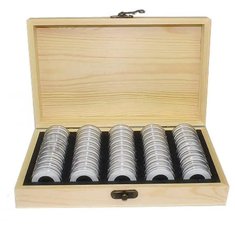 50100 Commemorative Coin Protection Coin Collection Box Coin Storage Box 1821252730mm Universal Boxes