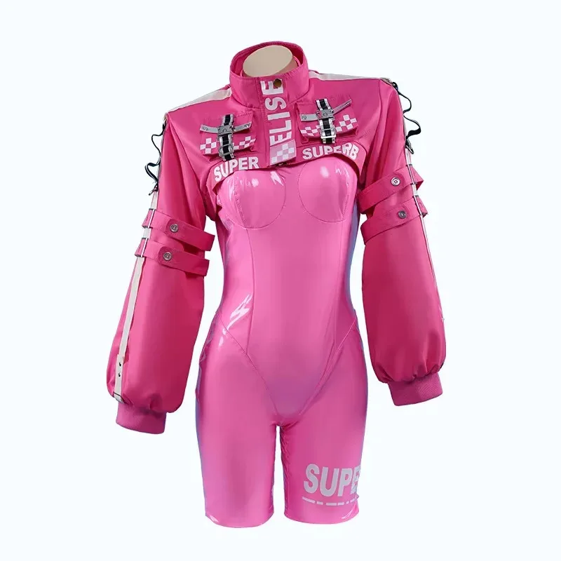 

Anime Irelia H Store Nikke Alice Cosplay Costume Victory Sexy Outfit Game Pink Jumpsuit Set Jacket Halloween Costumes for Womana
