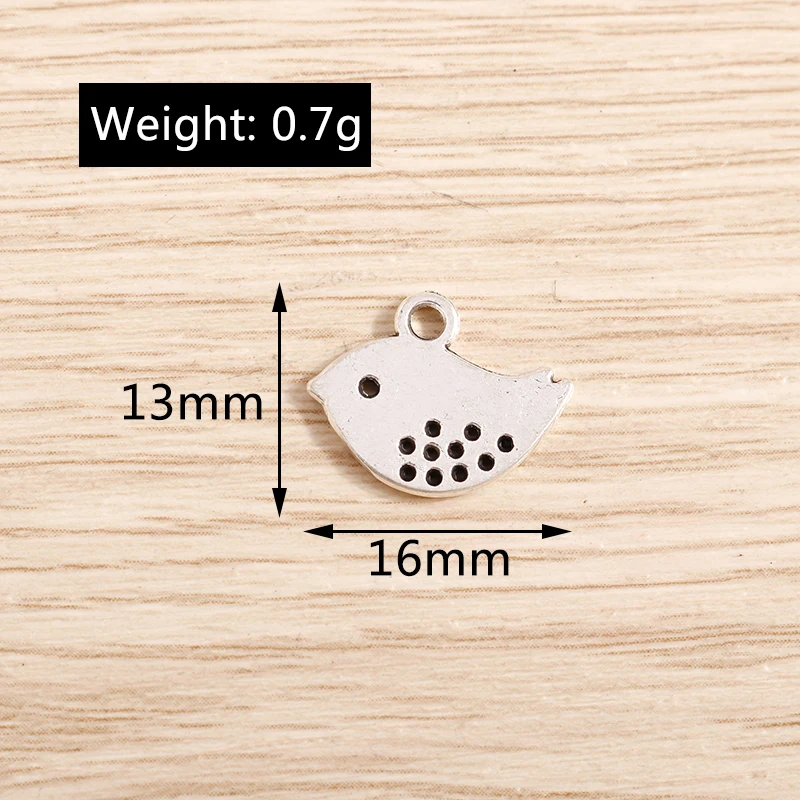 Tusember 50 Stück Legierungs-Tieranhänger Taube Katze Schwan Schmetterling Dinosaurier Muschel-Anhänger für Armbänder Halsketten DIY Schmuckherstellung – Detail 3