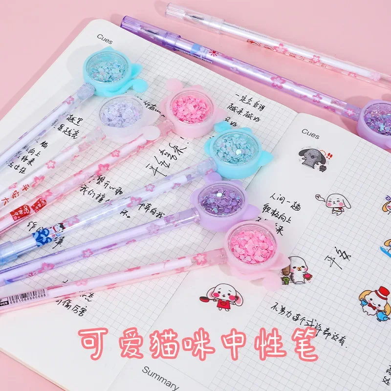 

50 шт., милый кот, нейтральный Ins, девушка, сердце, блестки, репеллент от комаров, подпись, студенческий экзамен, офисное обучение