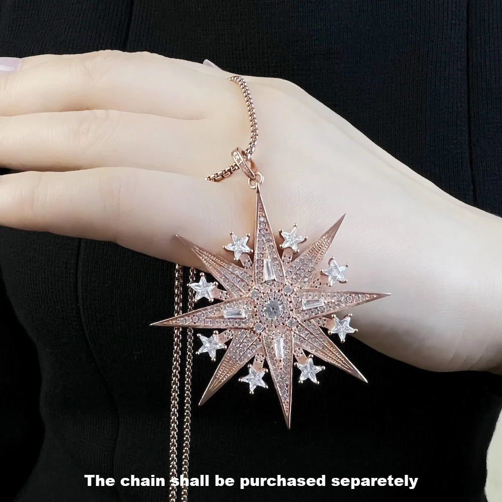 Pendant Lucky Magic Star Rose Gold Spring New Jewelry Romantic 925 Sterling Silver Magical Gift For Women
