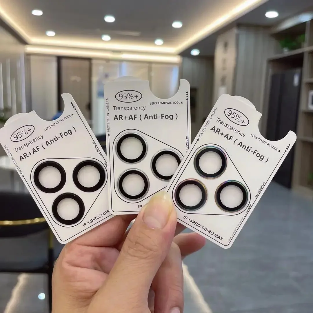 ฟิล์มกันรอยเลนส์กล้องสีแท้ 2-3 ชิ้น สำหรับ iPhone 16 15 17 Pro Max Plus 13 Mini กระจกนิรภัย ป้องกันรอยขีดข่วน อุปกรณ์เสริม