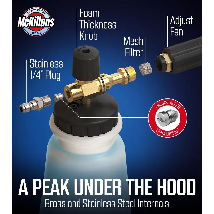 غسالة الضغط بندقية مع قطب أمبير رغوة مدفع واسعة الفم أمبير M2214mm محول قابل للتعديل سميكة رغوة السلطة غسالة بندقية 3 8 ذكر P