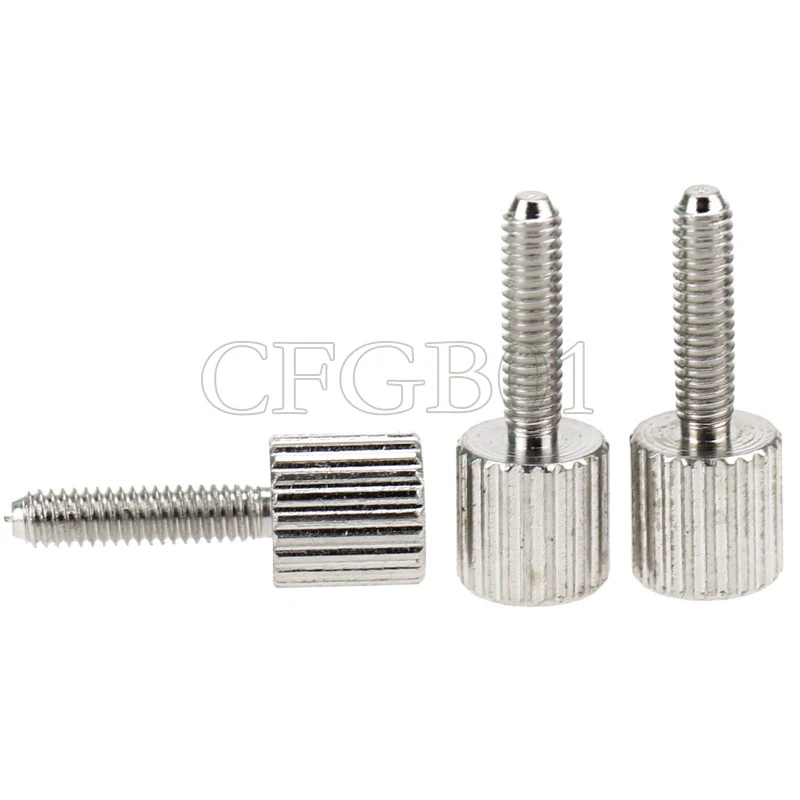 M1.2 M1.4 M2 M2.5 M3 M4*5/6/8/10/12 Steel With Black Knurling Flat Head Thumb Screw Hand Tighten Screws
