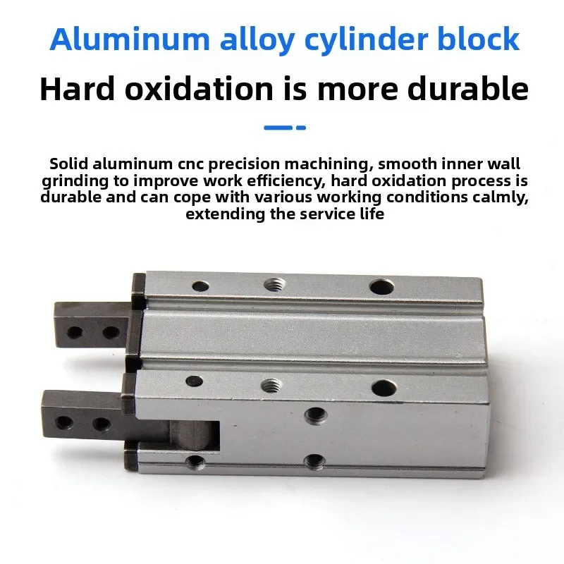 HLH MHY2-10D 16D 20D 25D Double Acting Pneumatic cylinder Gripper  Y Type 180 Degree Angular Style Aluminium Clamps Bore 10-25mm