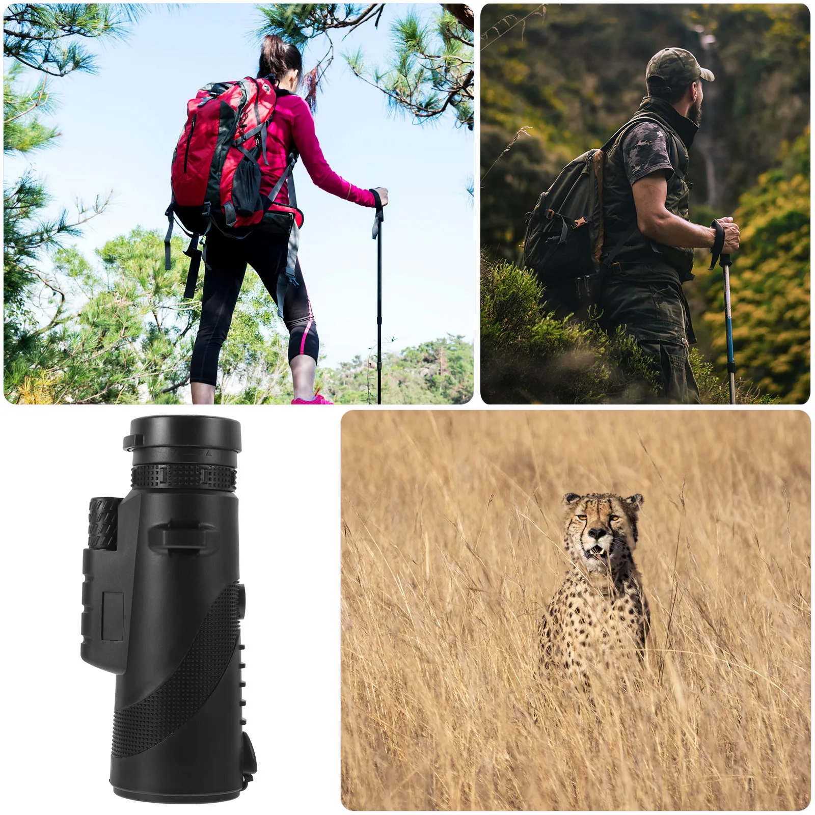 

High Definition Night Vision Monocular Telescope Portable Lightweight for Bird Watching Hunting Hiking Travel Easy Install