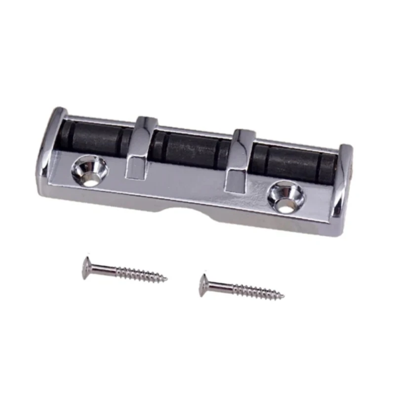 Precisions Machined Steel 43mm Roller Saddles Guitar Nut For Electric Guitar Improves String Tension And Reduces Friction
