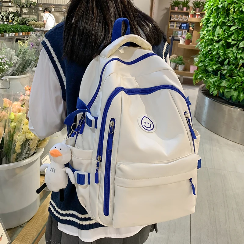 Grande feminino bonito faculdade mochila menina livro de viagem mochila náilon moda senhoras lazer saco do computador portátil dos homens sacos de