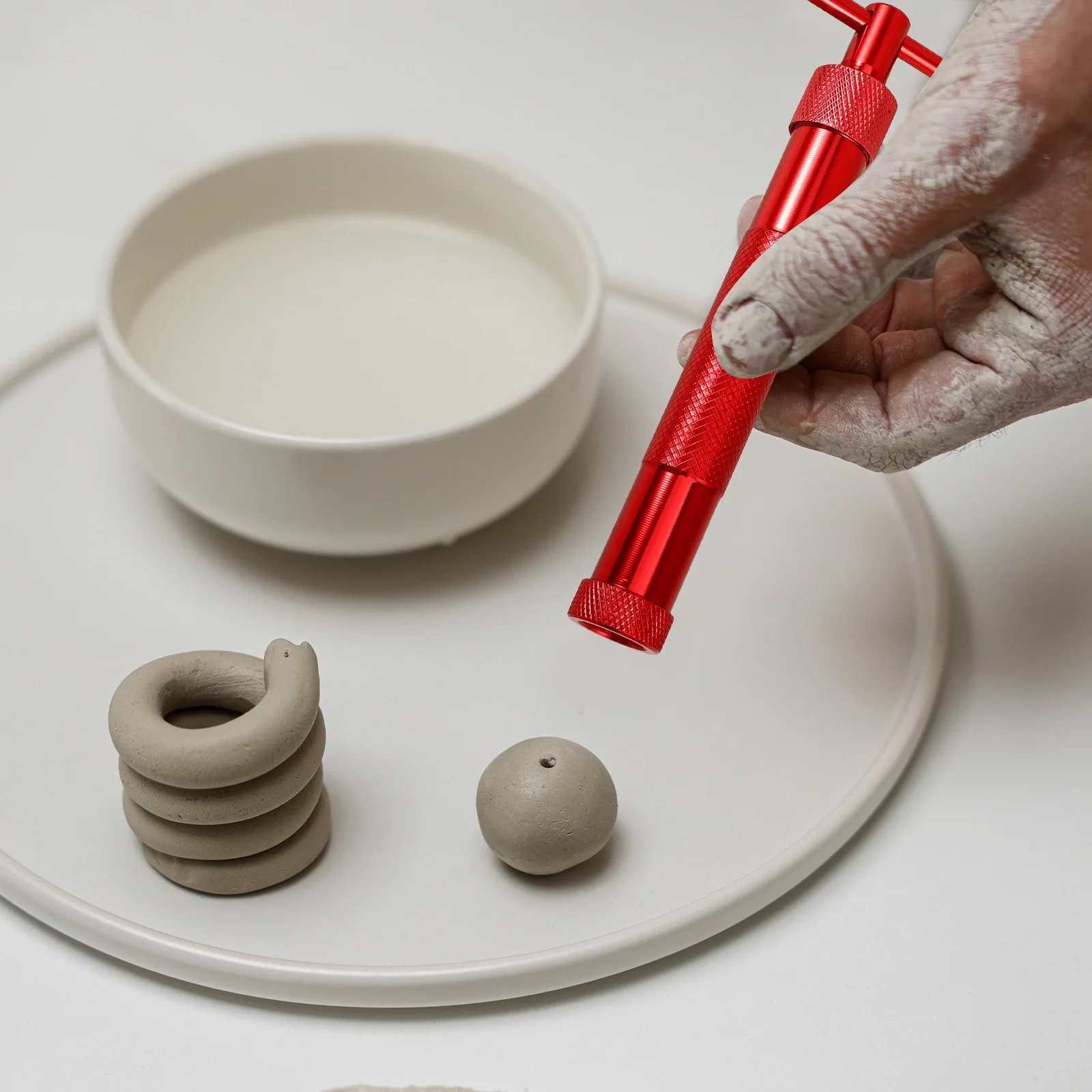 

1Set Clay Squeezer Tool Professional Grade Extruder with Tip Molds for DIY Polymer Clay Projects Portable and Multi-Use Design