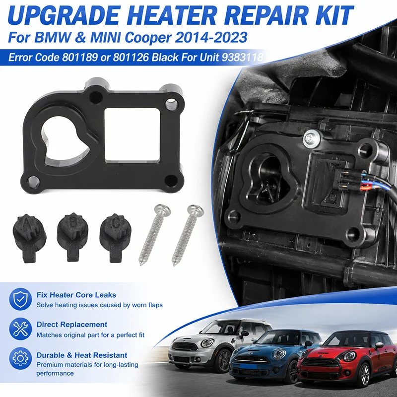 Per BMW F40 F45 F46 F44 I3 X1 F48 X2 F39 (2014-2023) Kit di Riparazione Riscaldatore Aggiornato Codice Errore 801189 o 801126 Nero Per Unità 9383118