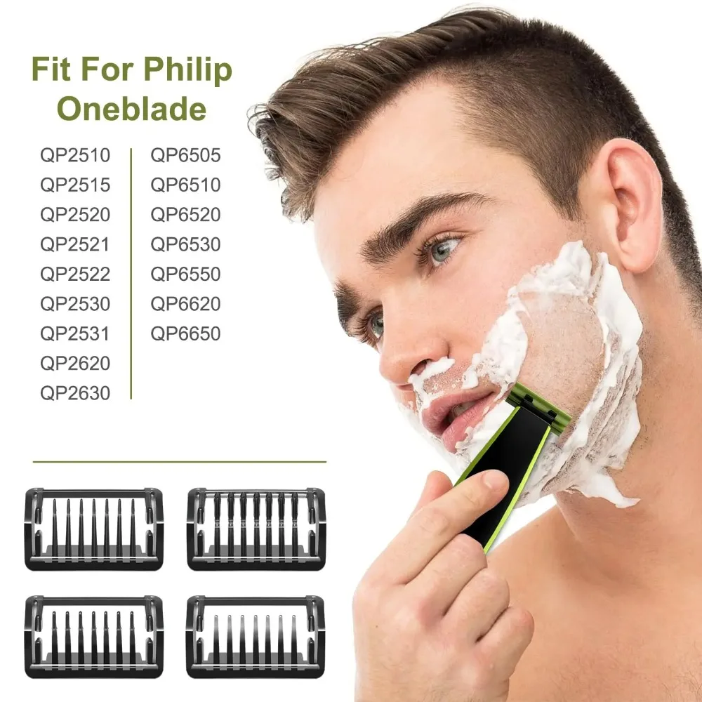 New 4 Size Guide Comb Guards for One Blade QP2520 QP2630 QP2724 QP2834 QP6510 QP6520 QP6531 Electric Shaver Beard Trimmer view 3
