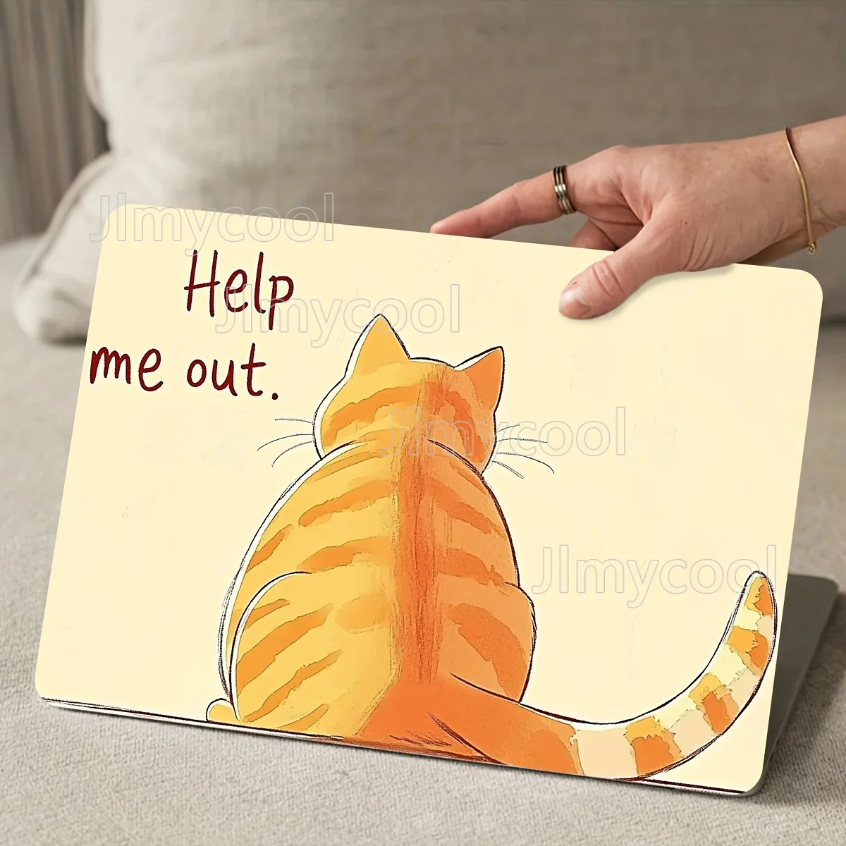 

2 piece Set of Lazy Cat Yellow Waterproof Vinyl Stickers Cartoon Design Suitable for Laptops Scratch Resistant DIY