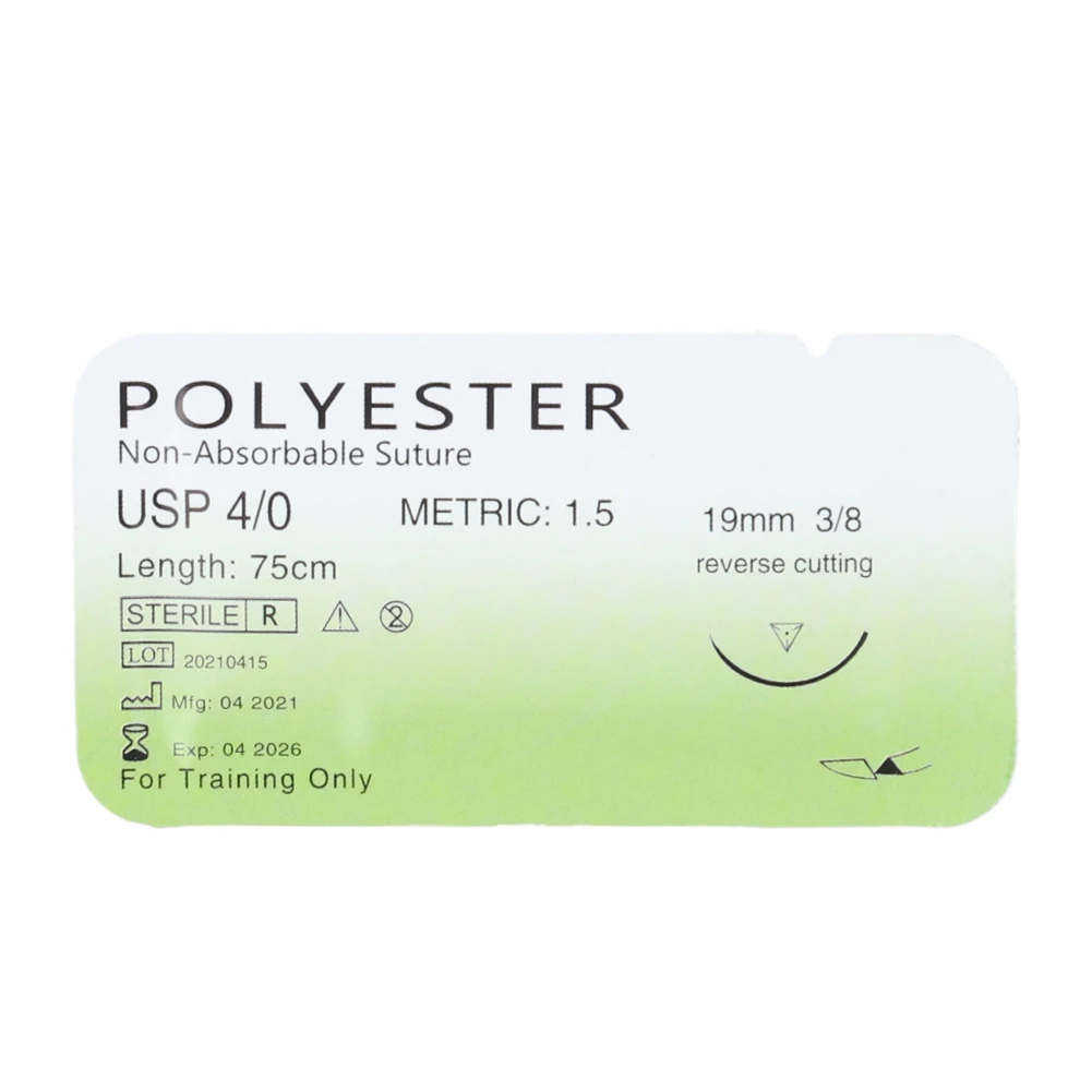 2/0 3/0 4/0 خيط حيدة طبي نايلون حرير بولي بروبيلين بوليستر خياطة طب الأسنان الطبية لتمارين تعليم الخياطة #5