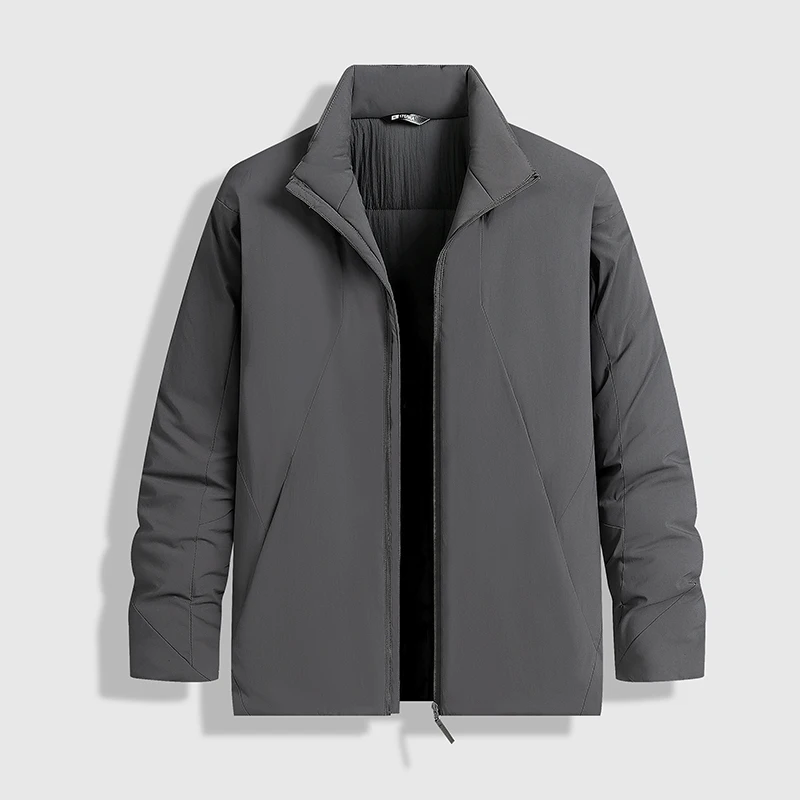 2026 Winter New Style Men's Fashion Notched Collar Thick Cotton Coat Jacket