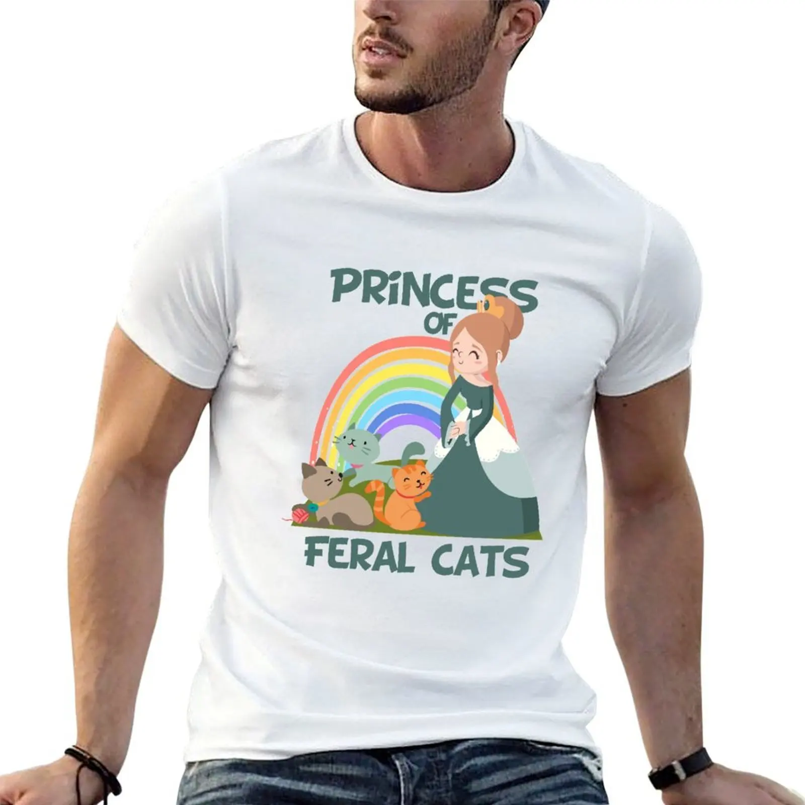 Princess Of Feral Cats T-Shirt man t shirt graphic t shirt man luxury t shirt custom print T-shirt