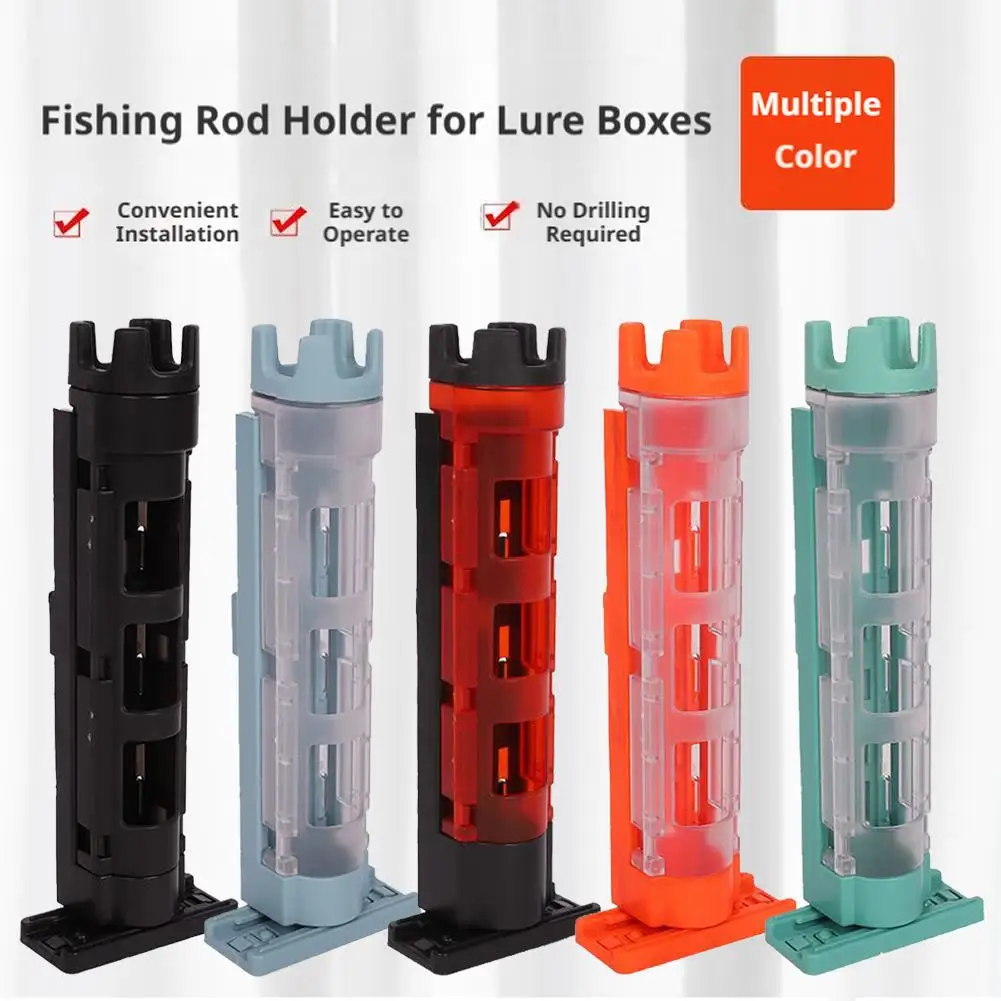 Fishing Pole Stand Bracket Detachable Rod Holder Insert ABS Portable for Bucket Tackle Box Lure Fishing for Kayak