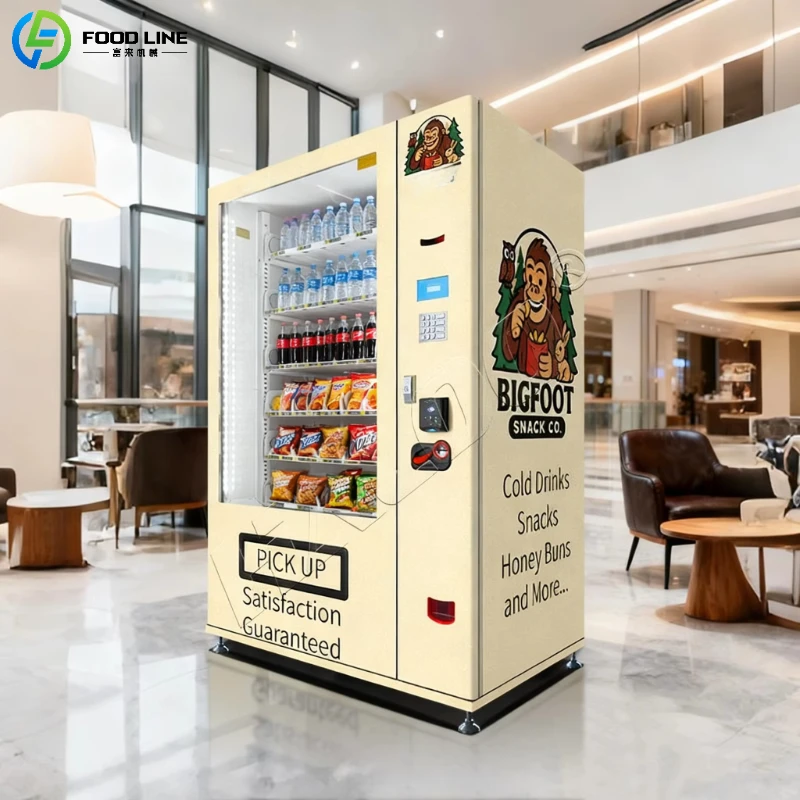 

Customized 24 H Snack Beverage Vending Machine Refrigerated Glass Door Commercial Self-Service Automatic Vending Device