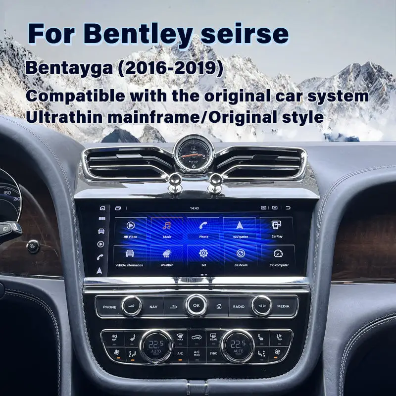 10.9 Inch 8-Core Android 13 System Car DVD Player Multimedia GPS Navigation for Bentley Bentayga 2016-2019