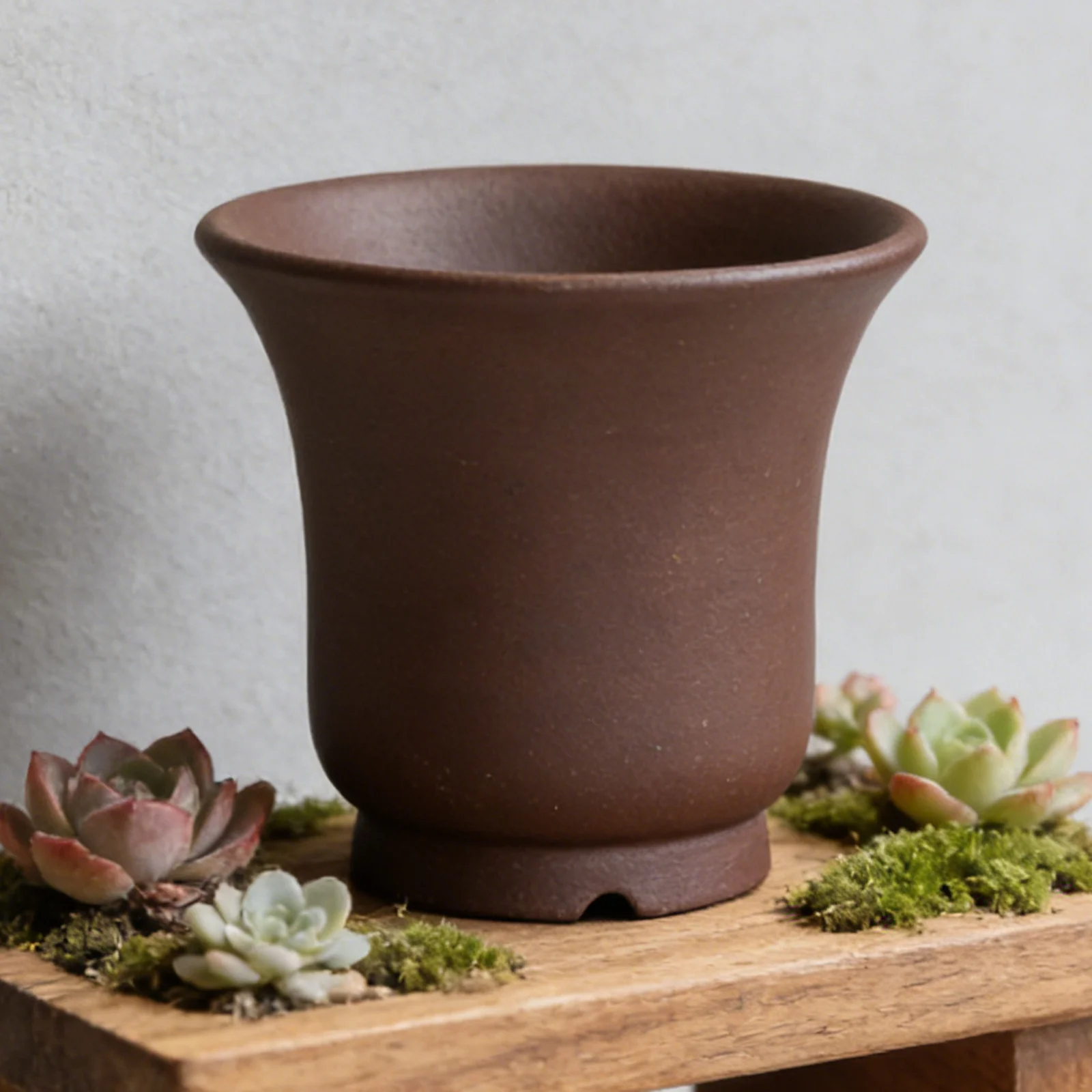 Purple-clay Ceramic Flower Potted For Succulents Small Ceramic Thumb Pots For Indoor Plants Ornaments Desktop-bonsai Home Decor