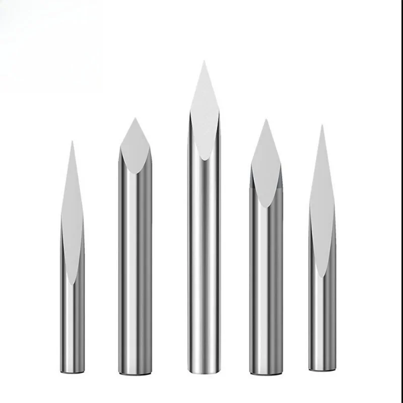 Imagem -04 - V-shape Carbide Gravação Bit Triangularmilling Cutter Madeira Acrílico Pvc Jade Metal Cnc Carving Tool 3.175 mm Bordas mm