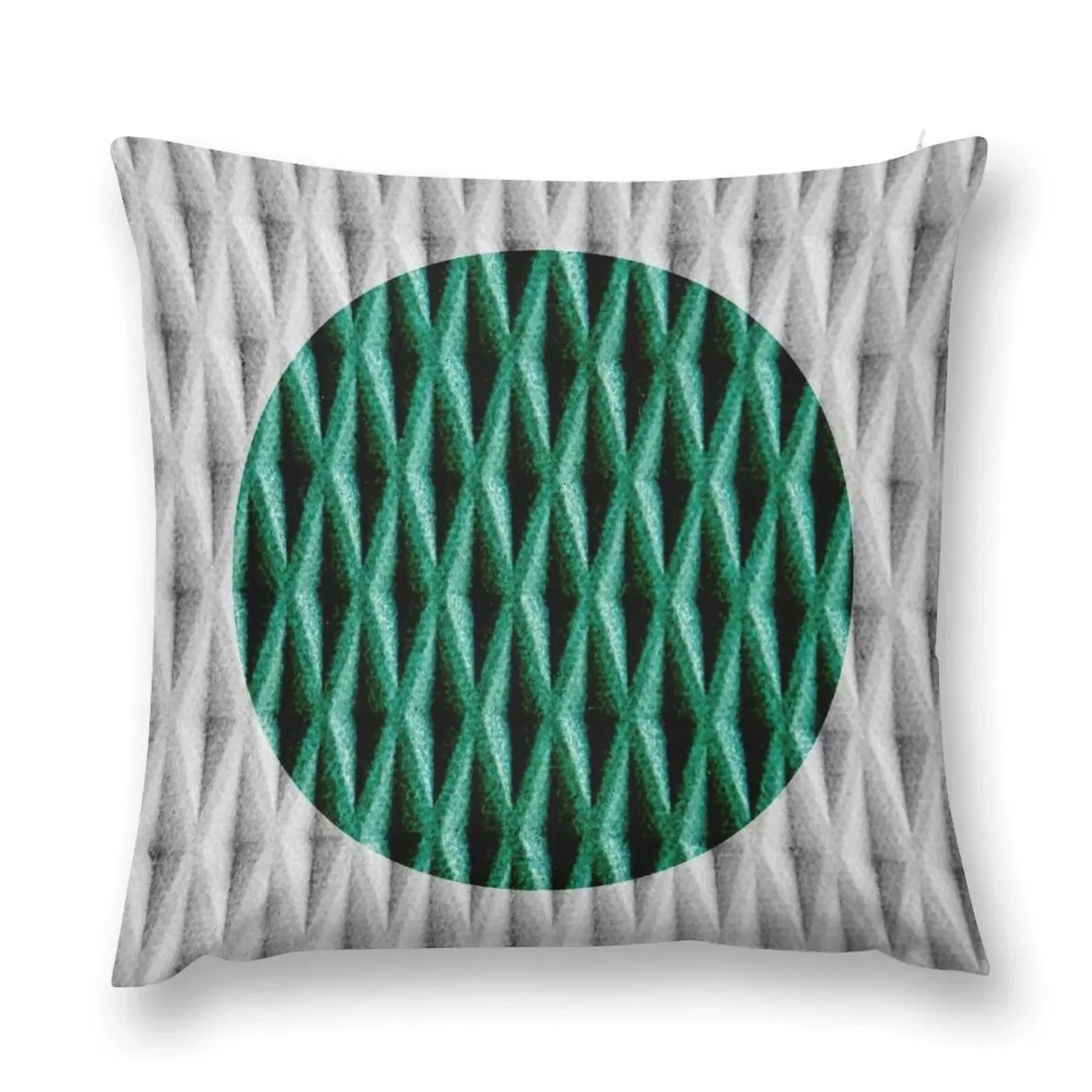 Pleated Fabric in Emerald Green and Pale Grey Throw Pillow christmas ornaments 2025 Luxury Cushion Cover bed pillows pillow