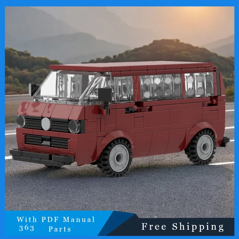 363 pçs cidade viagem vermelho famoso modelo de carro moc blocos de construção diy montar tijolos educativos criativos brinquedos de natal coleção presente