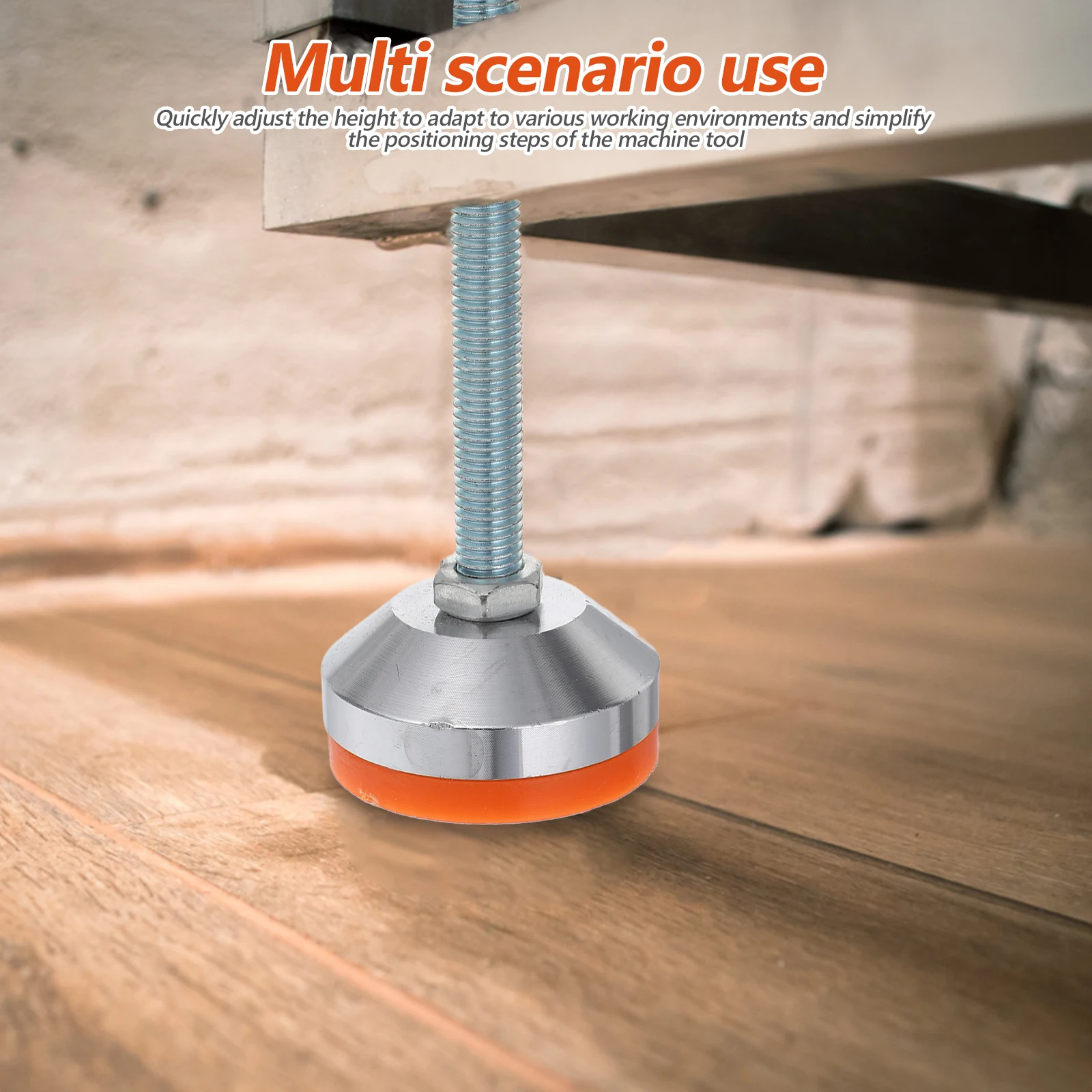 

2pcs Heavy Duty Adjustable Leveling Feet Swivel Base Industrial Machine Foot 12Mm Threaded 60Mm Base 661Lb Capacity Workbench