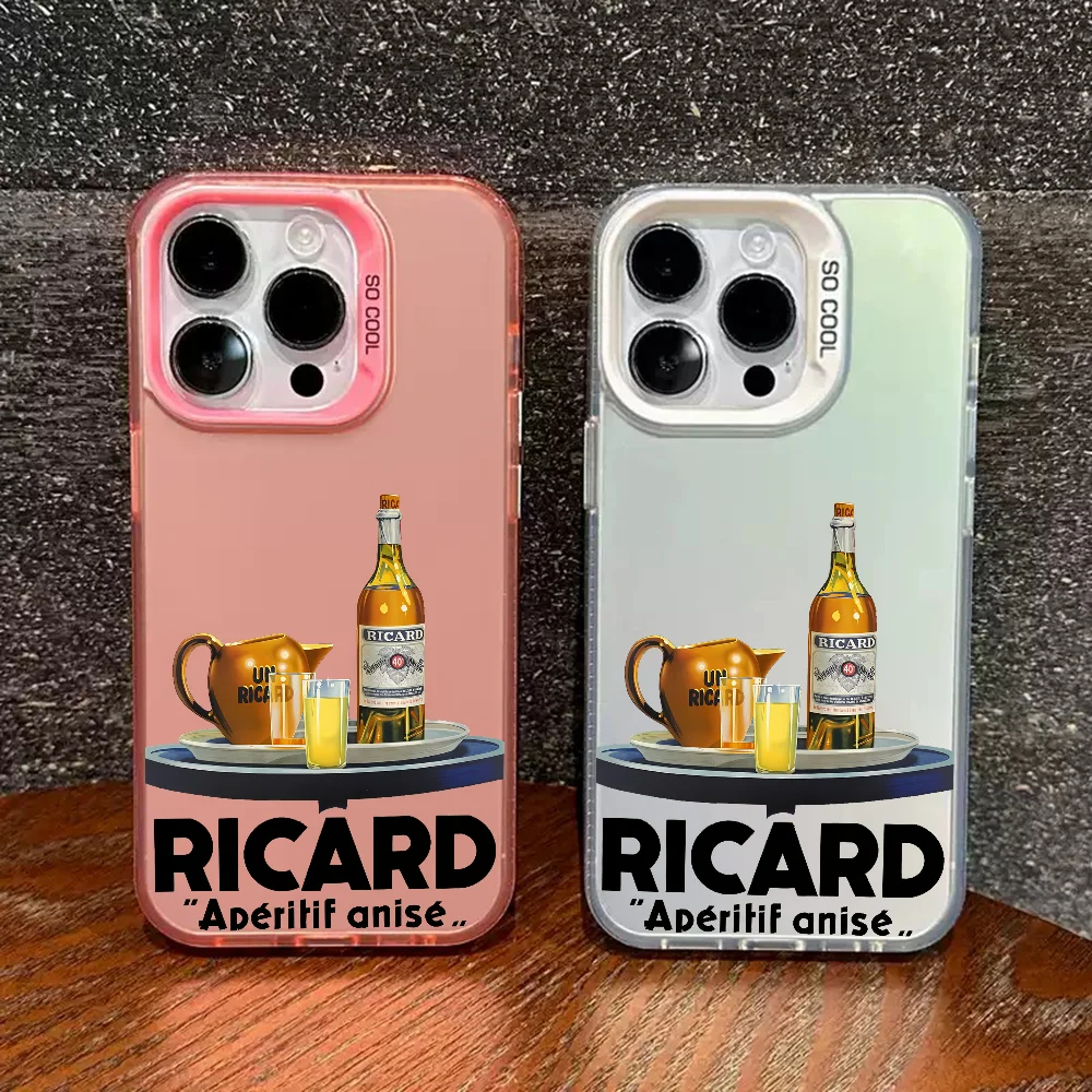 Чехол для телефона R-Ricard IMD Цвет Серебристый корпус для IPhone 16, 15, 14, 13, 12, 11 Pro Max Plus