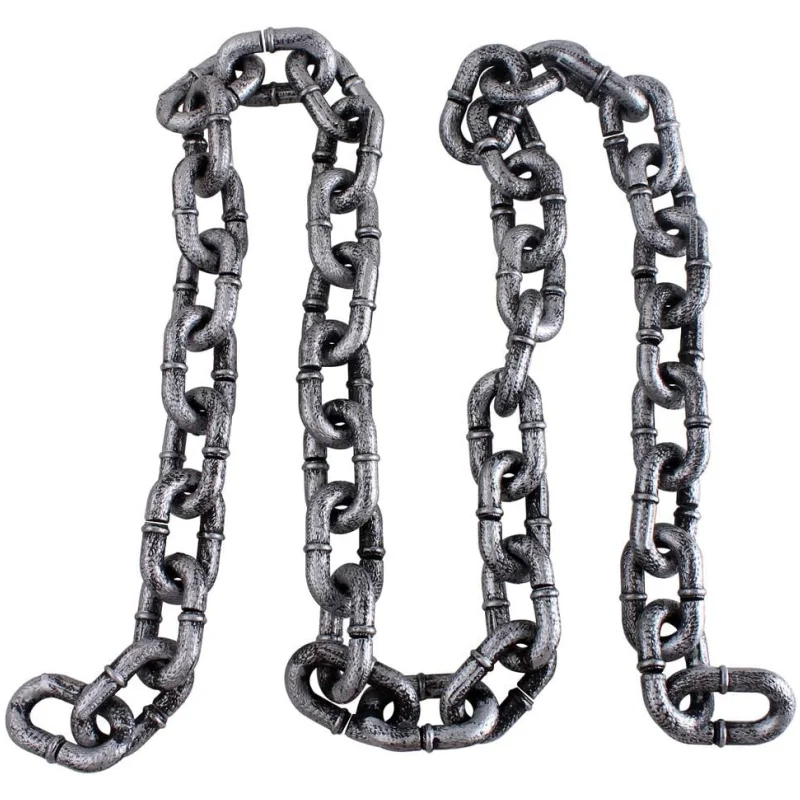 Halloween Props Fake Chain Plastic Barrier Chain Costume Prop Chains Prison Pirates Cosplay Accessory