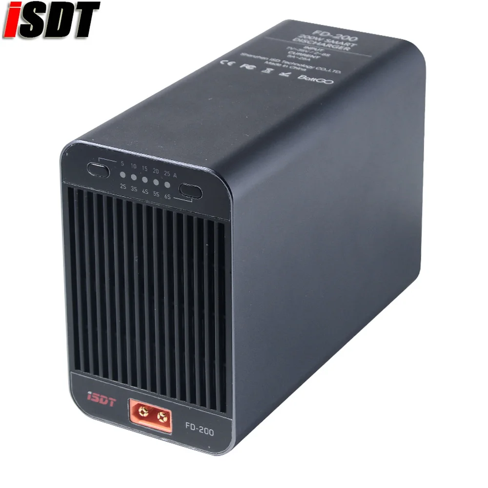 ISDT FD-200 200W 25A Support 2-8S Lipo Battery Wireless APP Control Discharger for RC Drone Car Boat Spare Parts