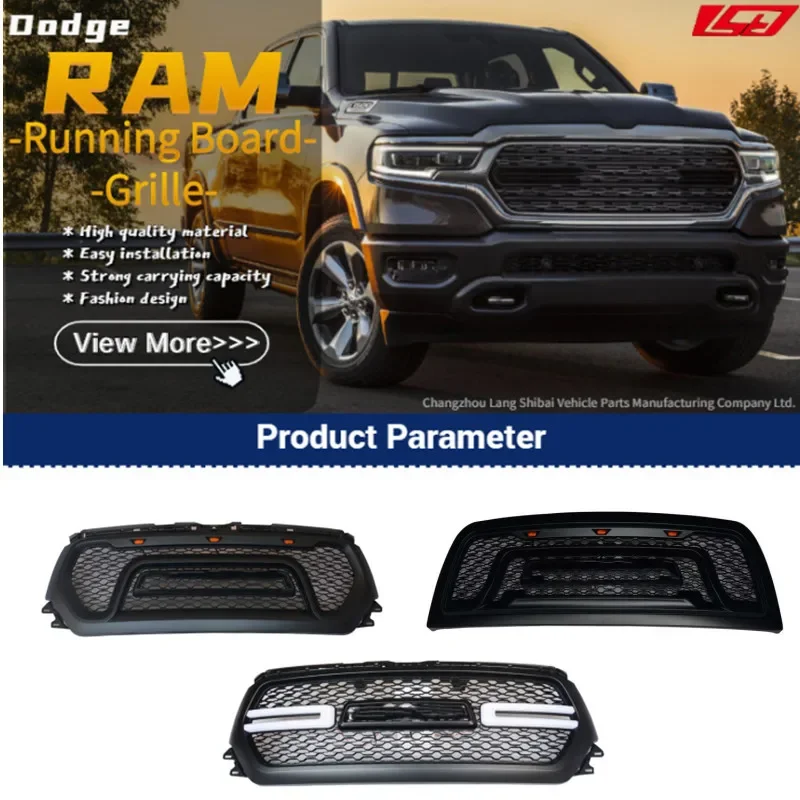 LSB OEM New Design Plastic Abs Led Light Ram Car Grille For  2019 2020 Year