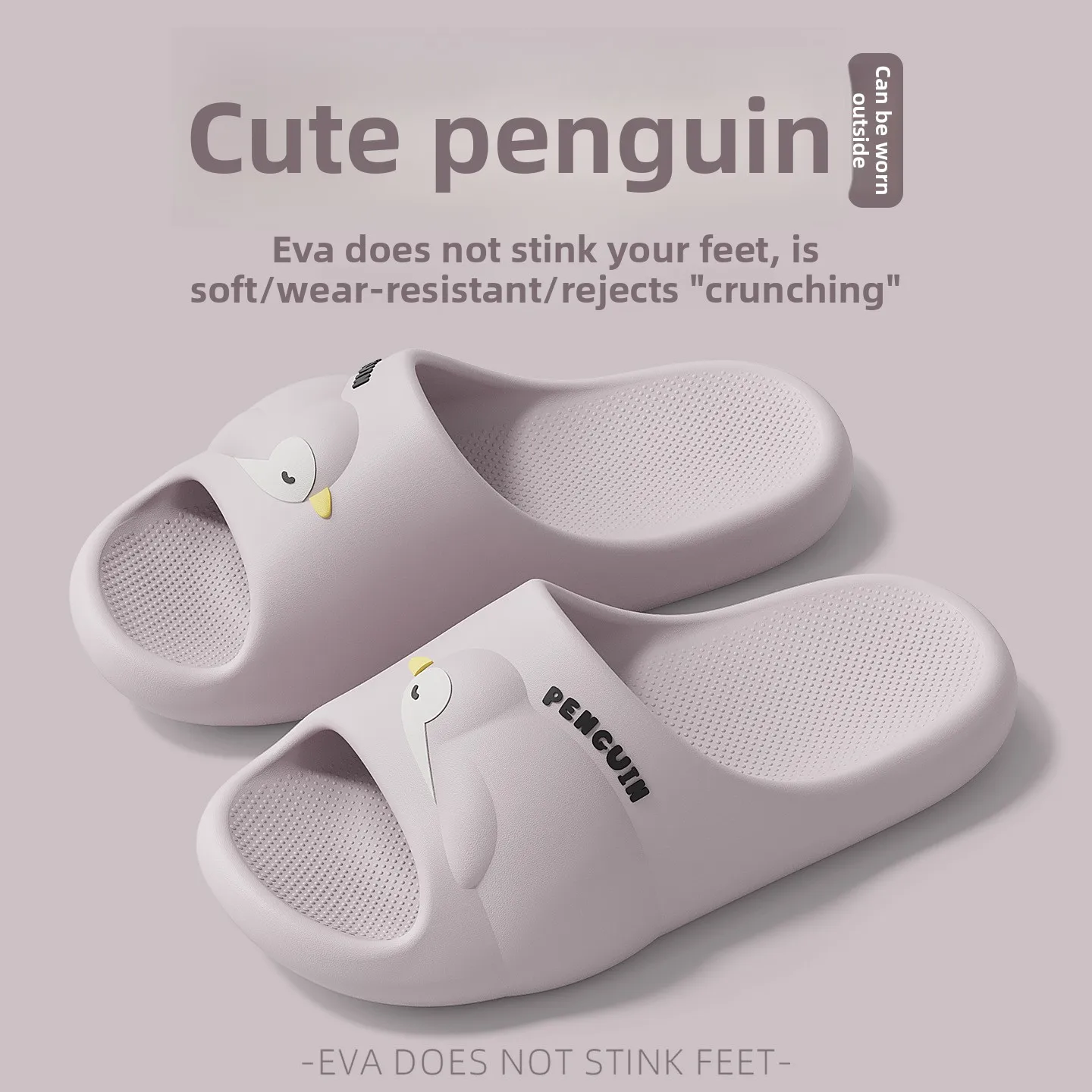 Cute Thick Sole EVA Slippers Men Women Non Slip Bathroom Home Sandals Breathable Lightweight Indoor Outdoor Casual Cool Footwear