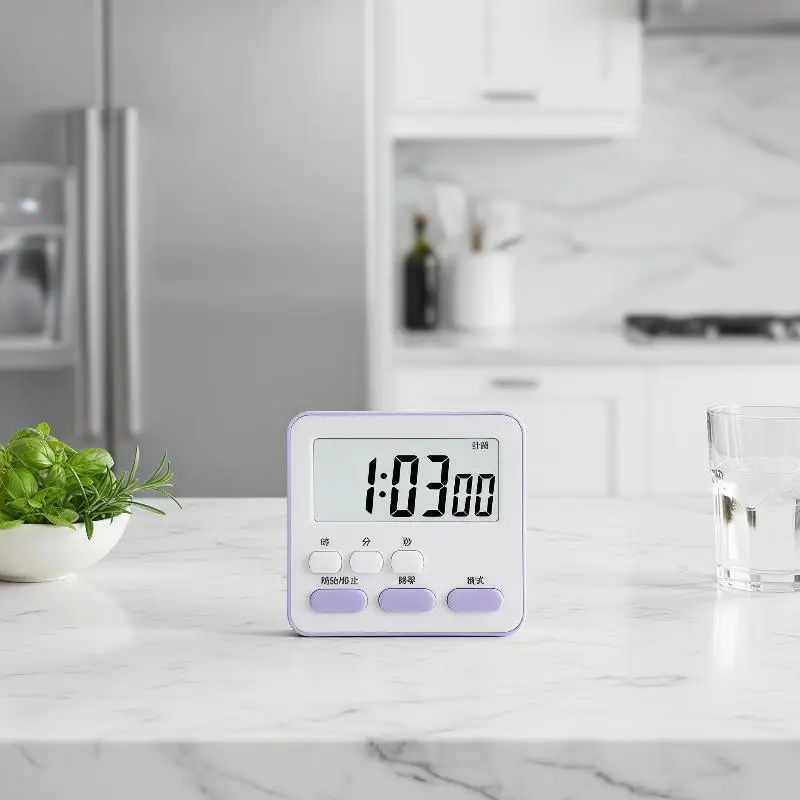 Digital Cooking Kitchen Timer LCD Display Countdown Stopwatch Adjustable Volume Alarm for Baking Sports
