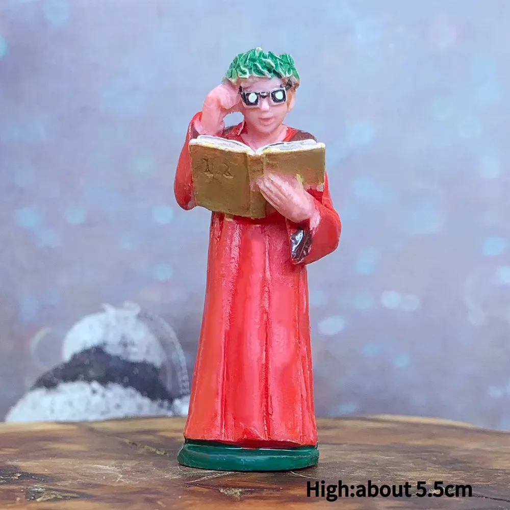 Religious Priest Nun Miniature Figurine Set Resin Church Scene Decor Catholic Souvenir Gift