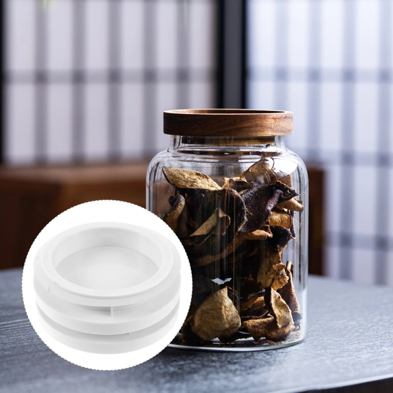

4Pcs Household Glass Jar Cover Material Long Term Use for Jams Dried Goods Storage Storage Jar Lid Jars Covers