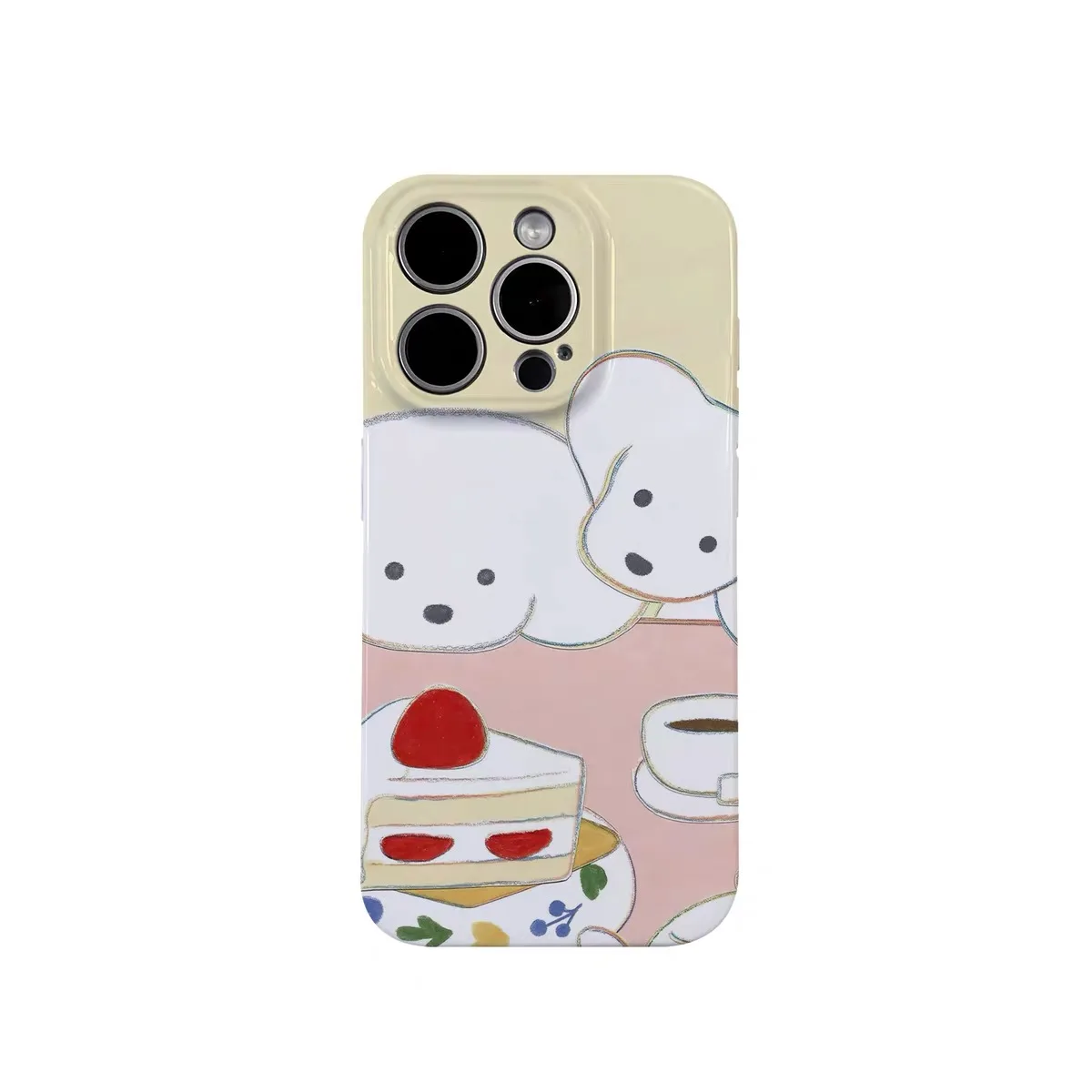 Cartoon Dog Tea Time Phone Case for IPHONE 17 Air 16E 15 PROMAX 14 Plus 13 12 MINI 11 PRO 16Plus XR XS MAX Acrylic Phone Cover