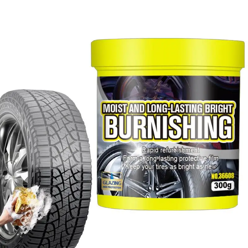 

Tire Shine Paste Tire Maintenance Increase Black Gloss Wheel Hub Cleaning Auto TIre Shine Cream Glossy Coating Agent Tyre Gloss